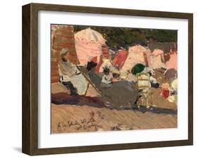 The Beach, Biarritz, 1906-Joaquin Sorolla y Bastida-Framed Giclee Print