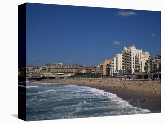 The Beach, Biarritz, Aquitaine, France-Nelly Boyd-Stretched Canvas