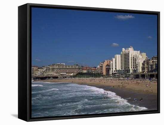 The Beach, Biarritz, Aquitaine, France-Nelly Boyd-Framed Stretched Canvas