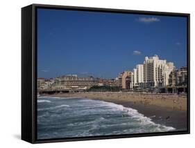 The Beach, Biarritz, Aquitaine, France-Nelly Boyd-Framed Stretched Canvas