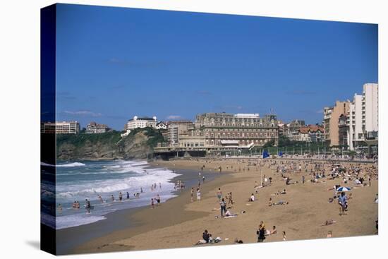 The Beach, Biarritz, Aquitaine, France-Nelly Boyd-Stretched Canvas