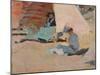 The Beach, Biarritz-Joaquin Sorolla y Bastida-Mounted Giclee Print