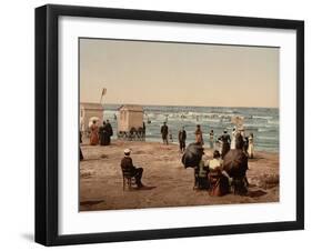 The Beach, Blankenberghe in Belgium, C.1890-C.1900-null-Framed Giclee Print