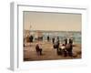 The Beach, Blankenberghe in Belgium, C.1890-C.1900-null-Framed Giclee Print