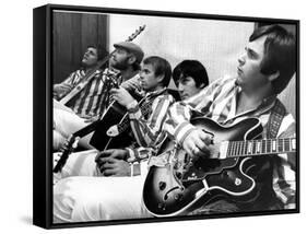 The Beach Boys (Dennis Wilson, Dave Marks, Carl Wilson, Brian Wilson and Mike Love) July 11, 1966-null-Framed Stretched Canvas