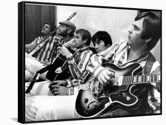 The Beach Boys (Dennis Wilson, Dave Marks, Carl Wilson, Brian Wilson and Mike Love) July 11, 1966-null-Framed Stretched Canvas