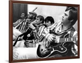The Beach Boys (Dennis Wilson, Dave Marks, Carl Wilson, Brian Wilson and Mike Love) July 11, 1966-null-Framed Photo