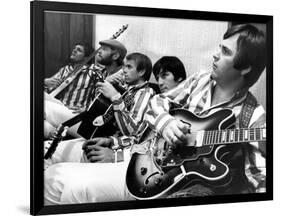 The Beach Boys (Dennis Wilson, Dave Marks, Carl Wilson, Brian Wilson and Mike Love) July 11, 1966-null-Framed Photo