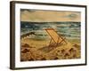 The Beach Chair by the Sea-Markus Bleichner-Framed Art Print