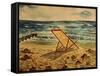 The Beach Chair by the Sea-Markus Bleichner-Framed Stretched Canvas