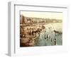 The Beach, Douglas (Hand-Coloured Photo)-English School-Framed Giclee Print