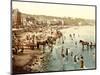 The Beach, Douglas (Hand-Coloured Photo)-English School-Mounted Giclee Print