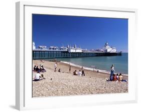 The Beach, Eastbourne, East Sussex, England, United Kingdom-John Miller-Framed Photographic Print