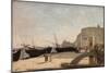 The Beach, Etretat, 1872-Jean-Baptiste-Camille Corot-Mounted Giclee Print