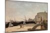 The Beach, Etretat, 1872-Jean-Baptiste-Camille Corot-Mounted Giclee Print