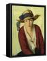 The Beach Hat, 1914 (Oil on Canvas)-Robert Cozad Henri-Framed Stretched Canvas