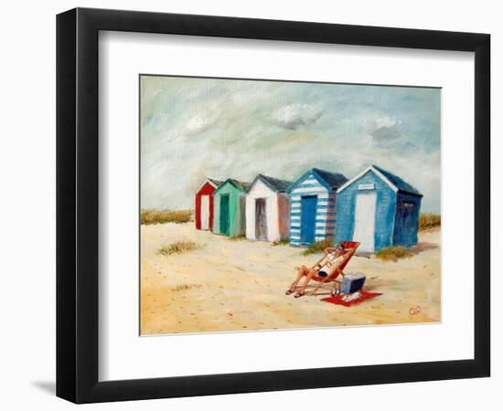 The Beach Hut 2016, (Oil on Canvas)-Chris Ross Williamson-Framed Giclee Print