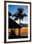 The Beach Hut and Palm Tree at Sunset - Florida - USA-Philippe Hugonnard-Framed Premium Photographic Print