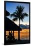 The Beach Hut and Palm Tree at Sunset - Florida - USA-Philippe Hugonnard-Framed Photographic Print