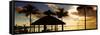 The Beach Hut at Sunset - Florida - USA-Philippe Hugonnard-Framed Stretched Canvas