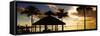 The Beach Hut at Sunset - Florida - USA-Philippe Hugonnard-Framed Stretched Canvas