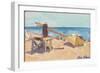The Beach, La Linea (Oil on Canvasboard)-Ann Oram-Framed Giclee Print