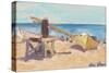 The Beach, La Linea (Oil on Canvasboard)-Ann Oram-Stretched Canvas