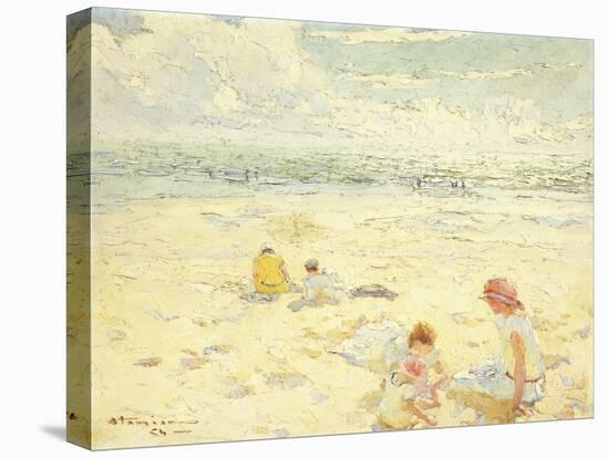 The Beach; La Plage-Charles-Garabed Atamian-Stretched Canvas