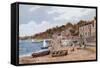 The Beach Looking W, Lyme Regis-Alfred Robert Quinton-Framed Stretched Canvas