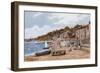 The Beach Looking W, Lyme Regis-Alfred Robert Quinton-Framed Premium Giclee Print