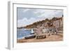 The Beach Looking W, Lyme Regis-Alfred Robert Quinton-Framed Premium Giclee Print