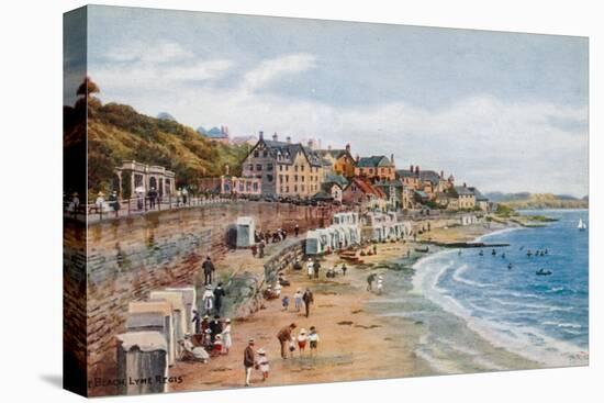 The Beach, Lyme Regis-Alfred Robert Quinton-Stretched Canvas