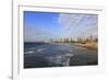 The Beach near the Old Jaffa.Tel Aviv on the Background.-Stefano Amantini-Framed Photographic Print