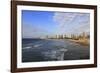 The Beach near the Old Jaffa.Tel Aviv on the Background.-Stefano Amantini-Framed Photographic Print