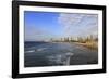 The Beach near the Old Jaffa.Tel Aviv on the Background.-Stefano Amantini-Framed Photographic Print