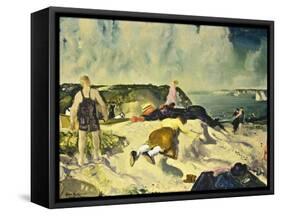 The Beach, Newport, c.1919-George Wesley Bellows-Framed Stretched Canvas