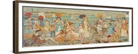 The Beach No 3, 1914-15 (Oil on Canvas)-Maurice Brazil Prendergast-Framed Premium Giclee Print