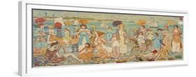 The Beach No 3, 1914-15 (Oil on Canvas)-Maurice Brazil Prendergast-Framed Premium Giclee Print