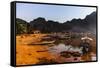 The Beach of El Nido at Sunset, Bacuit Archipelago, Palawan, Philippines, Southeast Asia, Asia-Michael Runkel-Framed Stretched Canvas