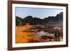 The Beach of El Nido at Sunset, Bacuit Archipelago, Palawan, Philippines, Southeast Asia, Asia-Michael Runkel-Framed Photographic Print