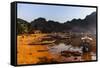 The Beach of El Nido at Sunset, Bacuit Archipelago, Palawan, Philippines, Southeast Asia, Asia-Michael Runkel-Framed Stretched Canvas