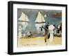 the beach of la OCncha in San Sebastian, 1912-Joaquin Sorolla y Bastida-Framed Giclee Print