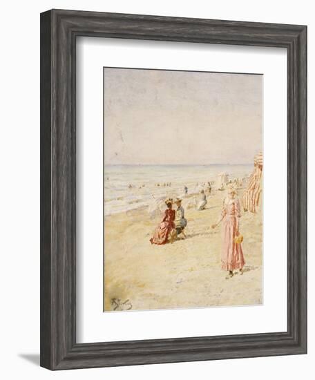 The Beach, Ostende-Alfred Emile Stevens-Framed Giclee Print