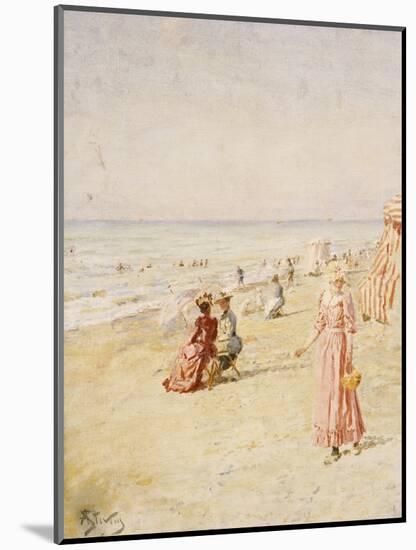 The Beach, Ostende-Alfred Emile Stevens-Mounted Giclee Print