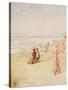 The Beach, Ostende-Alfred Emile Stevens-Stretched Canvas