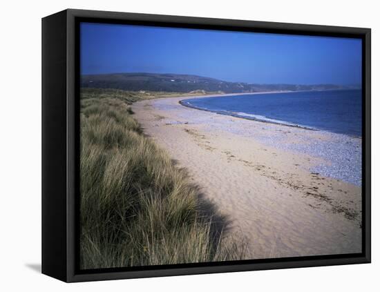 The Beach, Oxwich Bay, Gower, Swansea, Wales, United Kingdom-David Hunter-Framed Stretched Canvas