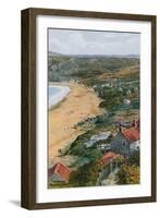 The Beach, Runswick Bay-Alfred Robert Quinton-Framed Giclee Print