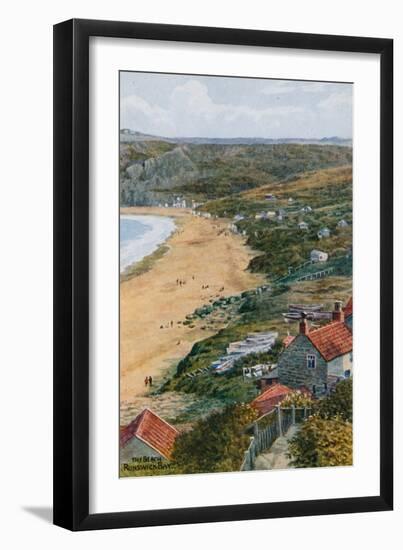 The Beach, Runswick Bay-Alfred Robert Quinton-Framed Giclee Print