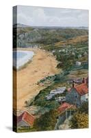 The Beach, Runswick Bay-Alfred Robert Quinton-Stretched Canvas