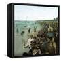 The Beach, Scheveningen (Netherlands), 1883-Leon, Levy et Fils-Framed Stretched Canvas